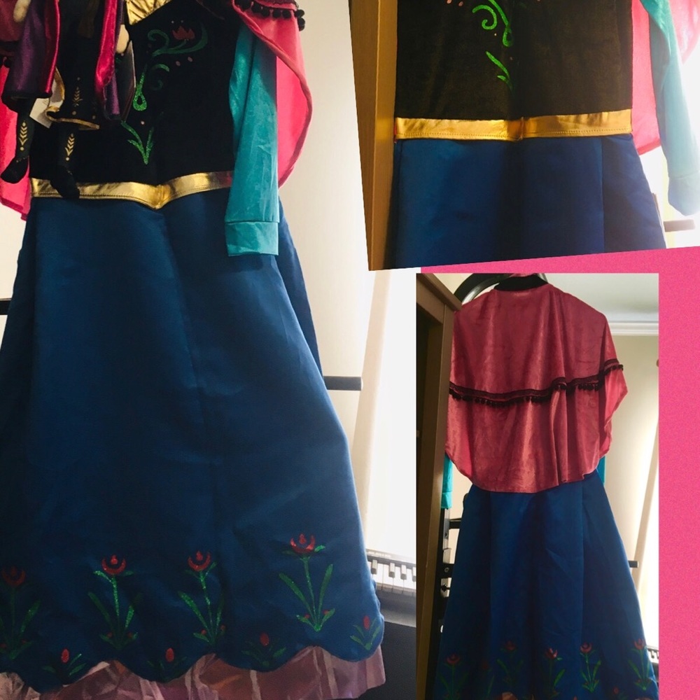 Women’s Anna Frozen Cosplay Dress Costume size M (8/10) New